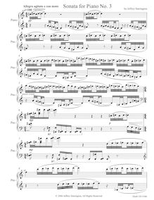 Partition complète, Piano Sonata No.3, Harrington, Jeffrey Michael