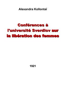 Conférences à l université Sverdlov sur la libération des femmes