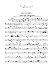 Partition basson 1, 2, Die Jahreszeiten, The Seasons, Haydn, Joseph