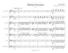 Score, Sinfonia Veneziana, D major, Salieri, Antonio