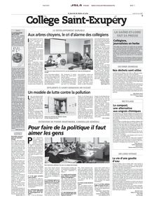Page du journal de Saône et Loire en - Pour  faire de la politique ...