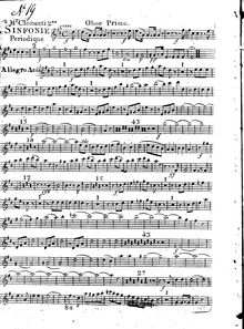 Partition hautbois 1, 2 Symphonies, Sinfonie à Grande Orchestre ; Sinfonies périodiques par Muzio Clementi