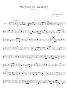 Partition cor , partie, Morceau de Concert, Op.94, Saint-Saëns, Camille