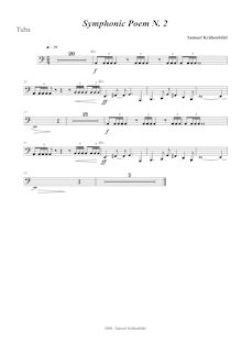Partition Tuba, symphonique Poem No.2, Krähenbühl, Samuel