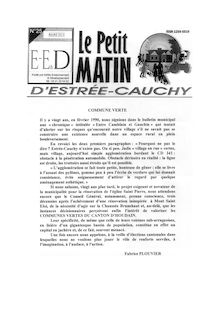 LE PETIT MATIN D ESTREE-CAUCHY N°25 - MARS 2011: COMMUNES VERTES:LE TRAMWAY A HOUDAIN-MAIRIE