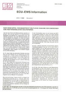 ECU-EWS Information. 2-3/1992 Monatlich