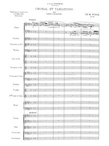 Partition Complete Orchestral Score, choral et variations, Op.74