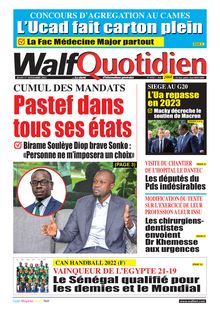 Walf Quotidien n°9192 - du jeudi 17 novembre 2022