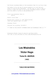 Les misérables Tome III par Victor Hugo