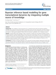 Bayesian inference based modelling for gene transcriptional dynamics by integrating multiple source of knowledge