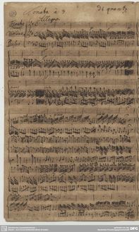 Partition complète, Triosonata en D major, QV 2:9, D major, Quantz, Johann Joachim