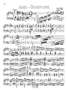 Partition complète, Jubel-Ouverture, Jubilee Overture, E major, Weber, Carl Maria von