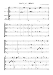 Partition complète, Sonate a 1 , , per il violon, o cornetto, fagotto, chitarone, violoncino o simile altro istromento par Giovanni Battista Fontana