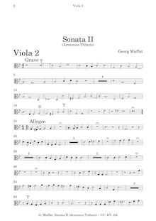 Partition viole de gambe 2, Armonico tributo, Cioè Sonate di camera commodissime a pocchi, o a molti stromenti...
