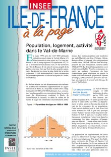 Population, logement, activité dans le Val-de-Marne