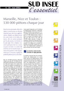 Marseille, Nice et Toulon : 530 000 piétons chaque jour