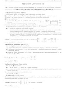 Méthode N°25: Systèmes d équations linéaires