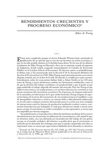 Rendimientos crecientes y progreso económico (Increasing Returns and Economic Progress)