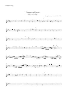 Partition aigu enregistrement  2, Concerto Grosso en B-flat major