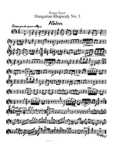 Partition altos, Hungarian Rhapsody No.6, Tempo giusto, D♭ major