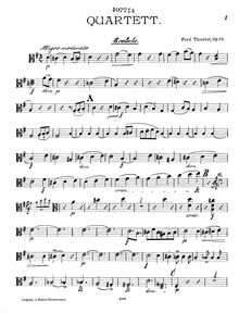 Partition viole de gambe, flûte quatuor, G major, Thieriot, Ferdinand