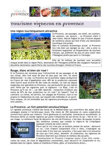Tourisme vigneron en Provence
