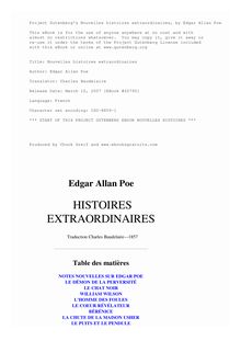 Nouvelles histoires extraordinaires par Edgar Allan Poe