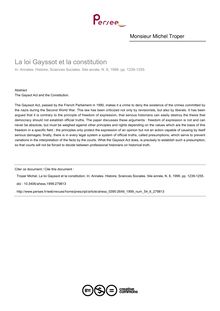 La loi Gayssot et la constitution - article ; n°6 ; vol.54, pg 1239-1255