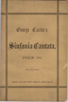Partition Covers (colour), I Love pour Lord, Sinfonia Cantata, Carter, George