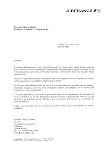 Lettre cce air france