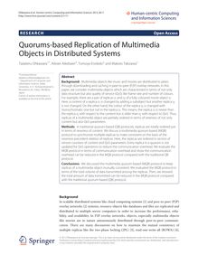 Quorums-based Replication of Multimedia Objects in Distributed Systems
