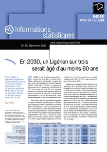En 2030, un Ligérien sur trois serait âgé d au moins 60 ans 