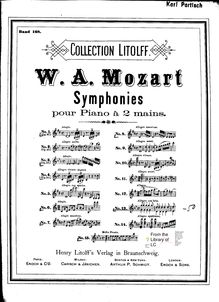Partition complète Symphony Mozart