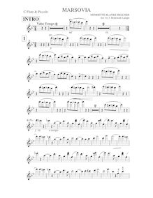 Partition flûte/Piccolo (transposed to C), Marsovia valses, B♭, Blanke-Belcher, Henriette