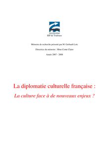 La diplomatie culturelle française :