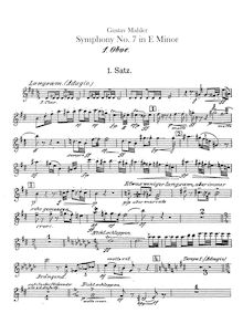 Partition hautbois 1, 2, Symphony No.7, Mahler, Gustav