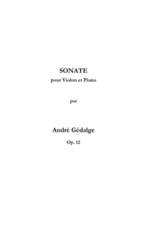 Partition de violon (Revised version, 20 June 2011), violon Sonata No.1