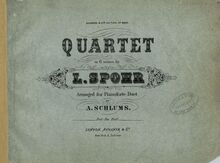 Partition couverture couleur, 2 corde quatuors, Spohr, Louis