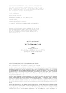 Rose d Amour par Alfred Assollant