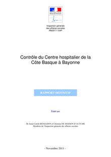 Contrôle du Centre hospitalier de la Côte Basque à Bayonne