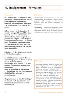 Tableaux Économiques Régionaux de Guadeloupe 2007 : Enseignement - Formation