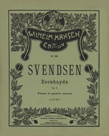 Partition complète, Zorahayda, Op.11, G minor, Svendsen, Johan