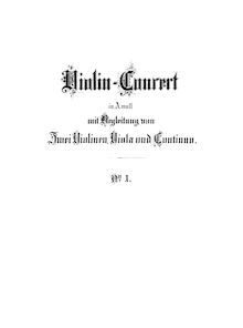 Partition complète, violon Concerto, Violin Concerto No.1, A minor
