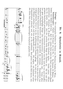 Partition compositeur’s piano sketch  (including pour fragmentary 3rd mouvement), Symphony No.8