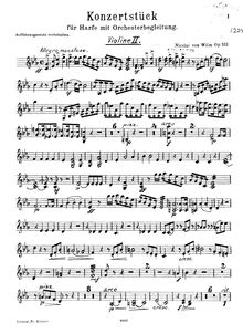 Partition violons II, Konzertstück, Konzertstück für Harfe und Orchester