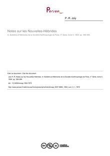 Notes sur les Nouvelles-Hébrides - article ; n°1 ; vol.5, pg 356-369