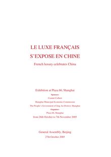 LE LUXE FRANÇAIS S'EXPOSE EN CHINE