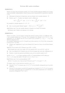 Mathématiques 2001 Classe Prepa HEC (S) Concours Ecricome