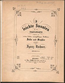 Partition No.1 en F major, 3 Leichte Sonaten, Lachner, Ignaz