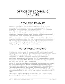 Office of Economic Analysis (PDF), Audit No. 385